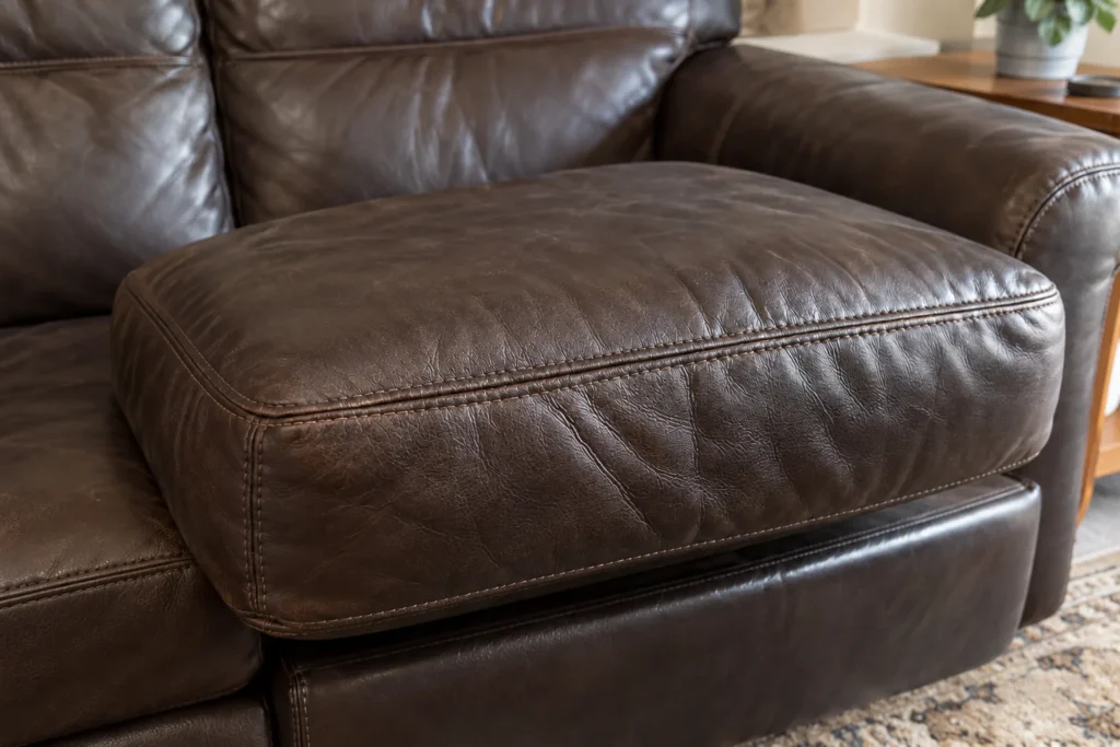 The same cushion refinished to match