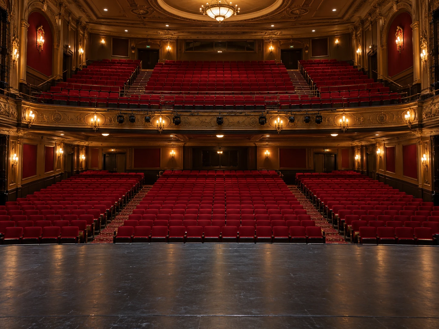 A whole theater house recovered in new seating