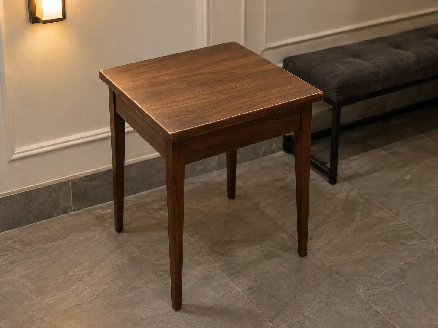 The same side table refinished