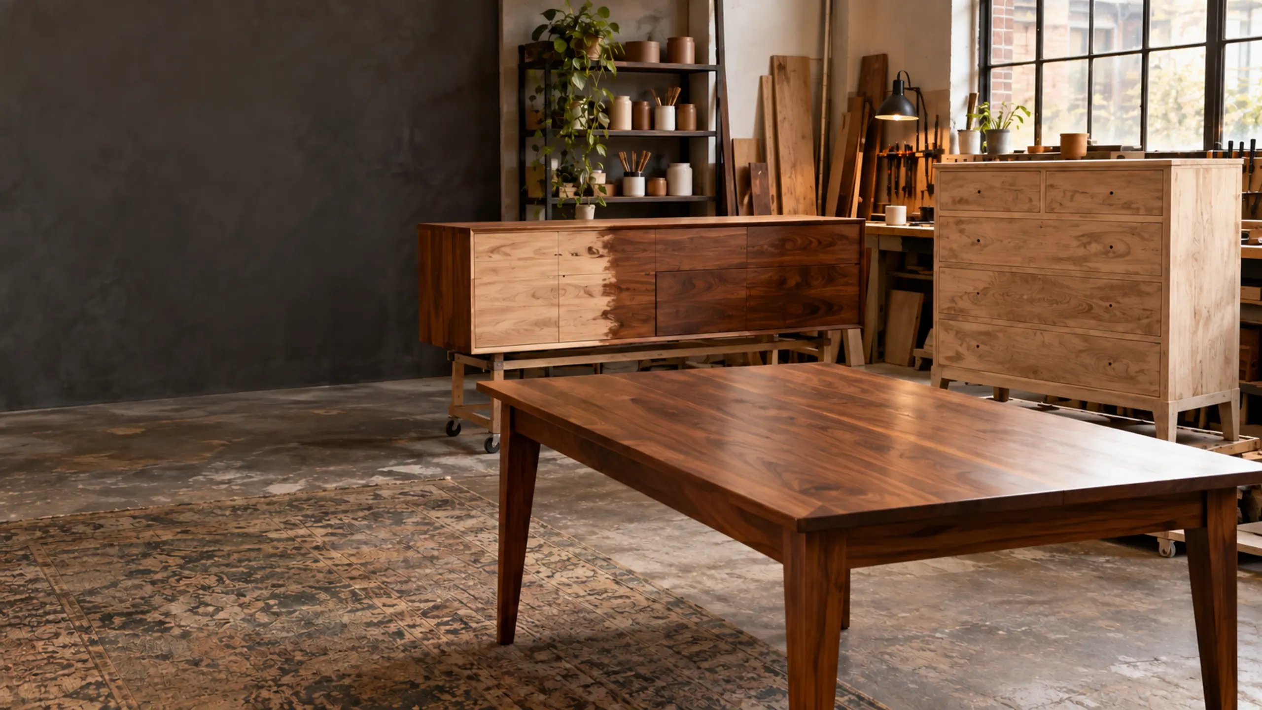 Furniture refinishing in the workshop